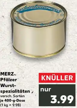 Kaufland MERZ Pfälzer Wurstspezialitäten Angebot