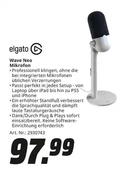 MediaMarkt Elgato wave neo mikrofon Angebot