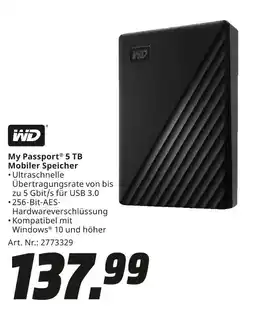 MediaMarkt Wd my passport 5 tb mobiler speicher Angebot