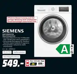 MediaMarkt Siemens waschmaschine wm14nkeco4 Angebot