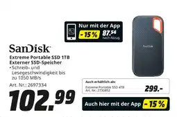 MediaMarkt Sandisk extreme portable ssd 1tb externer ssd-speicher Angebot