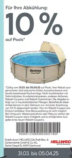 Hellweg Bestway 10% rabatt Angebot