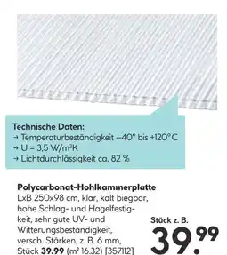 Hellweg Gulta polycarbonat-hohlkammerplatte Angebot