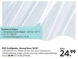 Hellweg Pvc-profilplatte strong sinus 76/18 Angebot