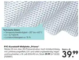 Hellweg Pvc-kunststoff-wellplatte „prisma“ Angebot