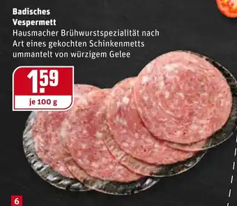 REWE Badisches Vespermett 100g Angebot