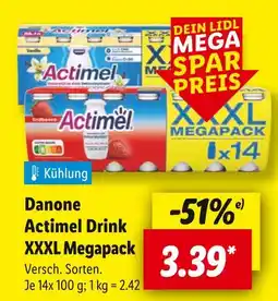 Lidl Danone actimel drink xxxl megapack Angebot