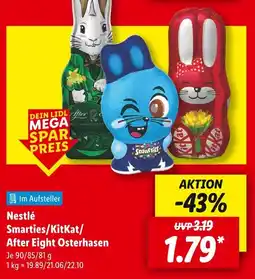 Lidl Nestlé smarties/kitkat/after eight osterhasen Angebot