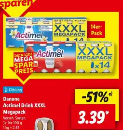 Lidl Danone actimel drink xxxl megapack Angebot