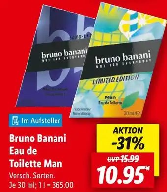 Lidl Bruno banani eau de toilette man Angebot