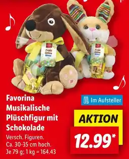 Lidl Favorina musikalische plüschfigur mit schokolade Angebot