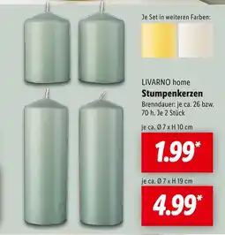 Lidl Livarno home stumpenkerzen Angebot