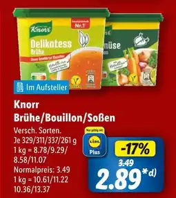 Lidl Knorr brühe/bouillon/soßen Angebot