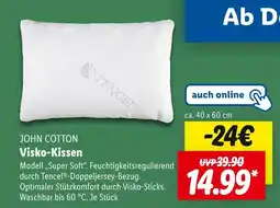 Lidl John cotton visko-kissen Angebot