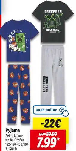 Lidl Minecraft pyjama Angebot