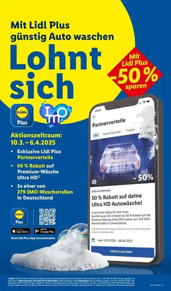 Lidl Lidl plus günstig auto waschen Angebot