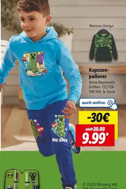 Lidl Minecraft kapuzenpullover Angebot