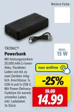 Lidl Tronic powerbank Angebot