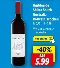 Lidl Ambleside shiraz south australia rotwein, trocken Angebot