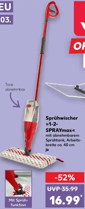 Kaufland Vileda Sprühwischer 1-2 SPRAYmax Angebot