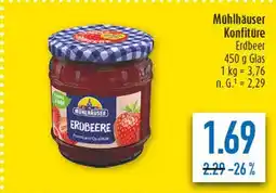 diska Mühlhäuser konfitüre erdbeer Angebot