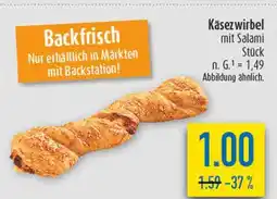 diska Backfrisch käsewirbel mit salami Angebot