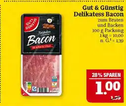 Marktkauf Gut & günstig delikatess bacon Angebot