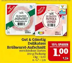 Marktkauf Gut & günstig delikatess brühwurst-aufschnitt Angebot