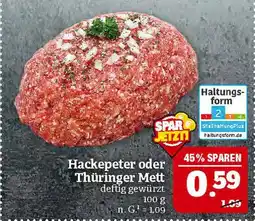 Marktkauf Hackepeter oder thüringer mett Angebot