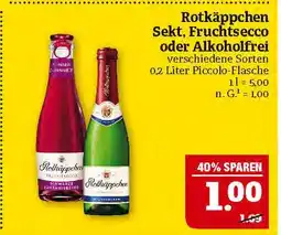 Marktkauf Rotkäppchen sekt, fruchtsecco oder alkoholfrei Angebot