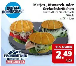 Marktkauf Matjes- oder bismarck- oder seelachsbrötchen Angebot