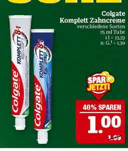 Marktkauf Colgate komplett zahncreme Angebot