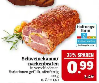 Marktkauf Schweinekamm/-nackenbraten Angebot