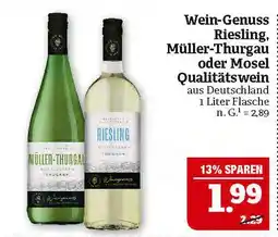 Marktkauf Wein-genuss riesling, müller-thurgau oder mosel qualitätswein Angebot