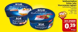 Marktkauf Weihenstephan rahm- oder mascarpone joghurt Angebot