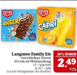 Marktkauf Langnese family eis Angebot