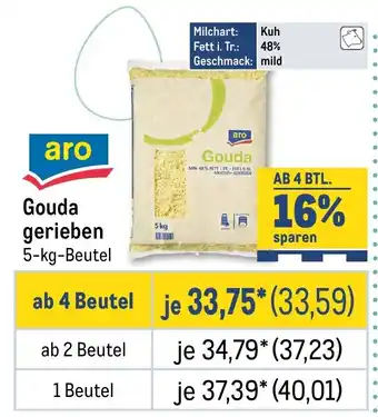 METRO aro Gouda gerieben Angebot