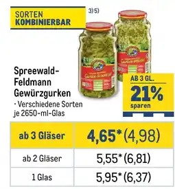 METRO Spreewald- Feldmann Gewürzgurken Angebot