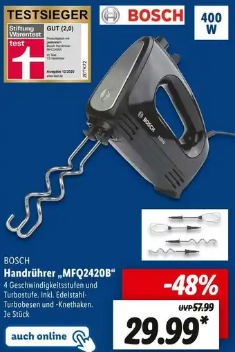 Lidl Bosch handrührer „mfq2420b“ Angebot