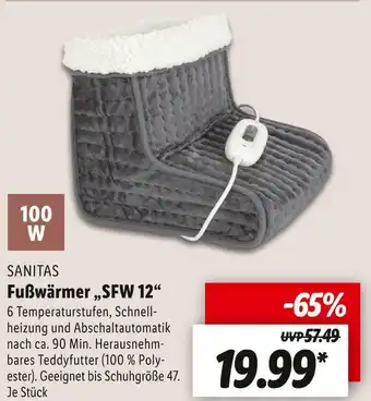 Lidl Sanitas fußwärmer „sfw 12“ Angebot