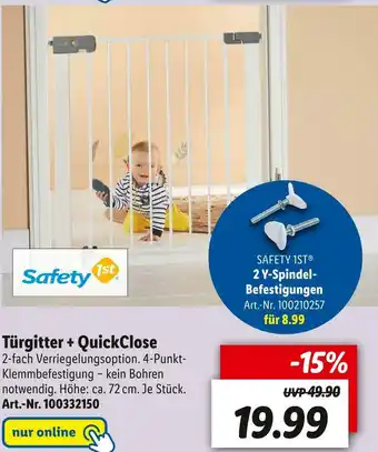 Lidl Safety 1st türgitter + quickclose Angebot