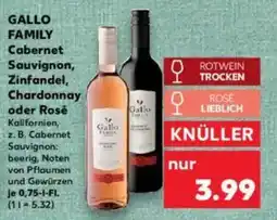 Kaufland GALLO FAMILY Cabernet Sauvignon, Zinfandel, Chardonnay oder Rosé Angebot