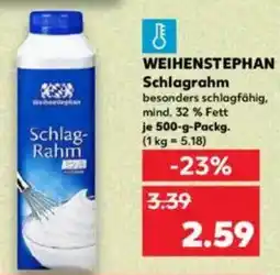 Kaufland WEIHENSTEPHAN Schlagrahm Angebot