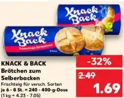 Kaufland KNACK & BACK Brötchen zum Selberbacken Angebot