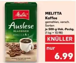 Kaufland MELITTA Kaffee Angebot