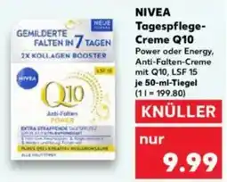 Kaufland NIVEA Tagespflege- Creme Q10 Angebot