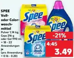 Kaufland SPEE Voll- oder Color- wasch- mittel Angebot