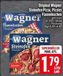 Edeka Original Wagner Steinofen Pizza, Pizzies oder Flammkuchen Angebot