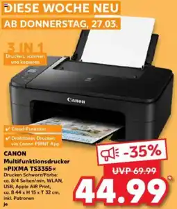 Kaufland CANON Multifunktionsdrucker PIXMA TS3355 Angebot