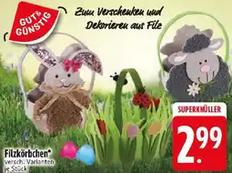 Edeka GUT& GÜNSTIG Filzkörbchen Angebot